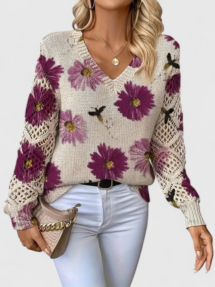 Lorance™ | Pull élégant avec motif floral