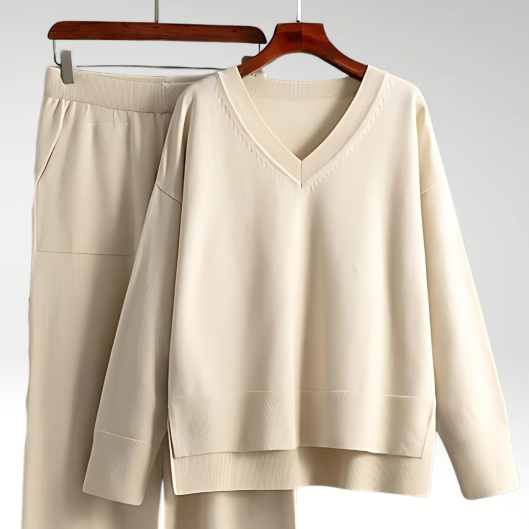 Lorance™ | Ensemble Deux Pièces Luxe à Col en V