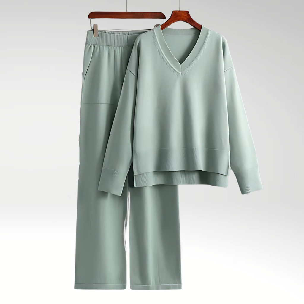 Lorance™ | Ensemble Deux Pièces Luxe à Col en V