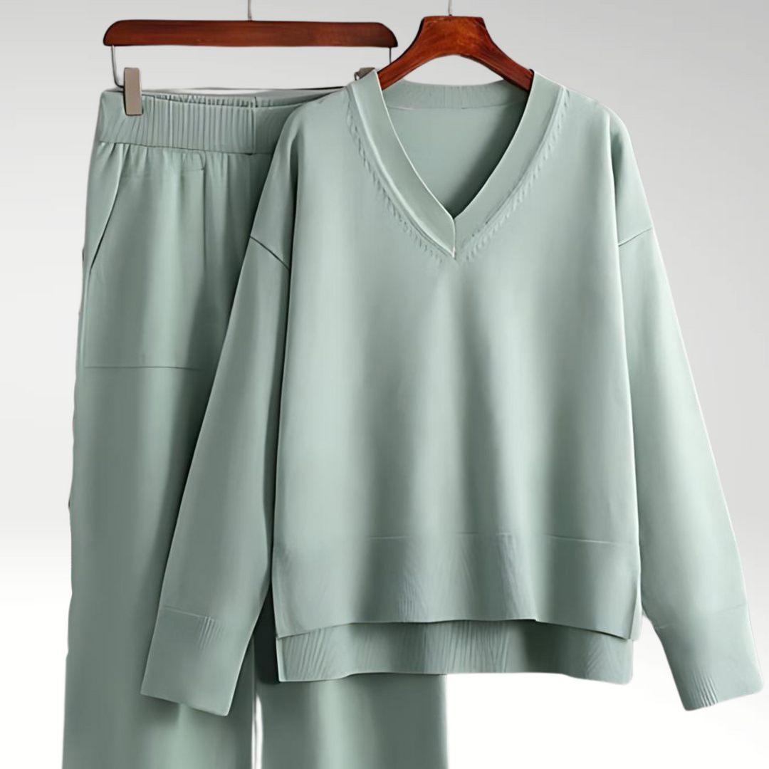 Lorance™ | Ensemble Deux Pièces Luxe à Col en V