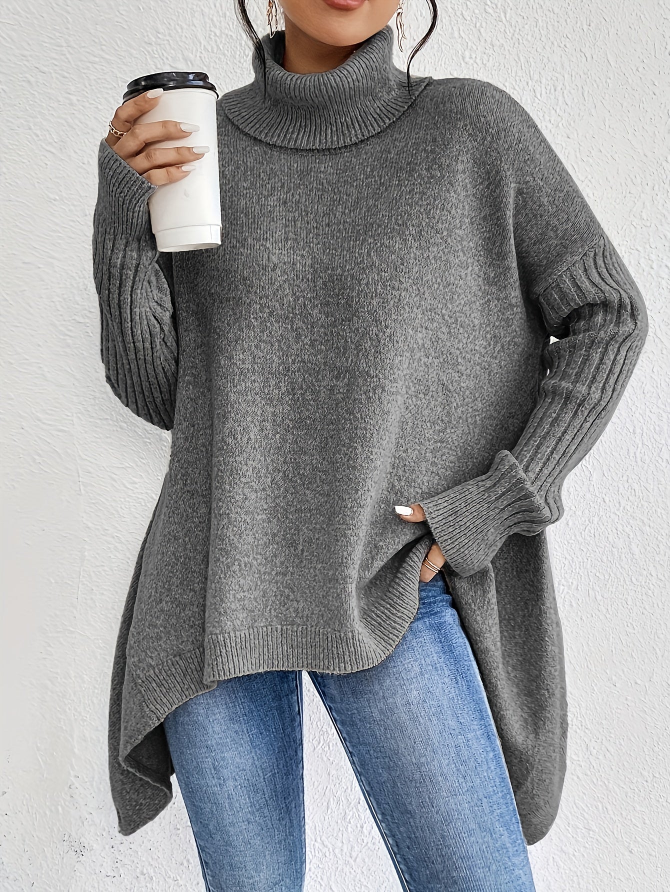Élodie™ | Pull Col Roulé Oversize
