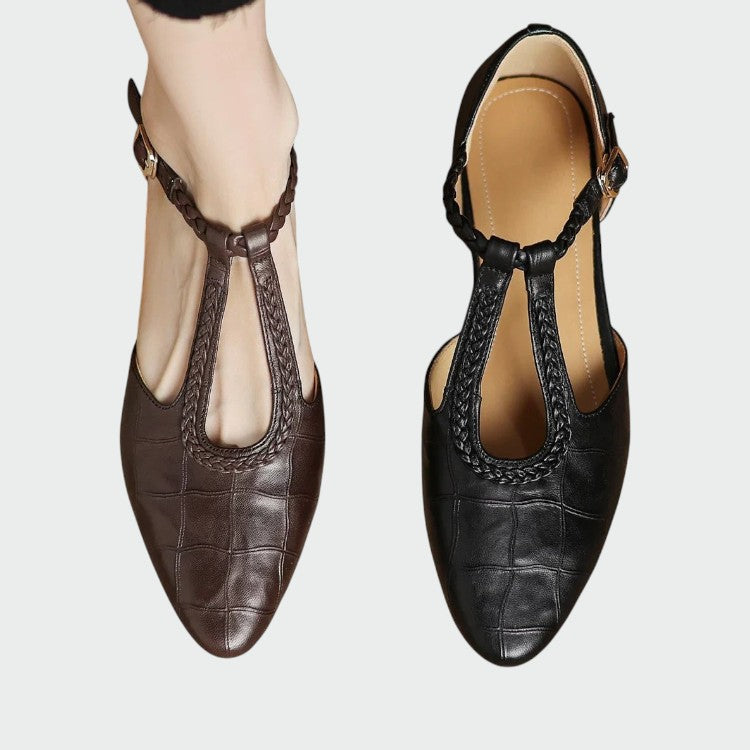 Olivia - Chaussures Mary Jane T-Bar Spitz
