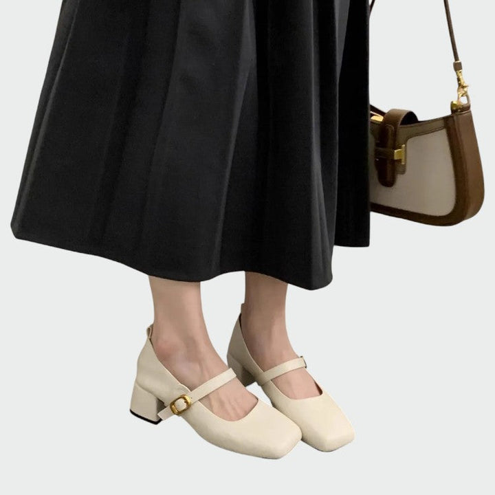 Olivia – Chaussures Mary Jane à bout carré et talons hauts