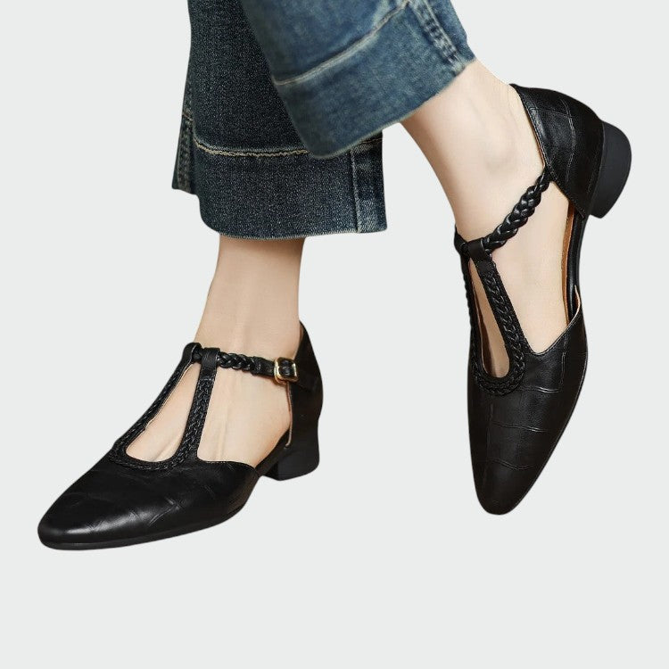 Olivia - Chaussures Mary Jane T-Bar Spitz
