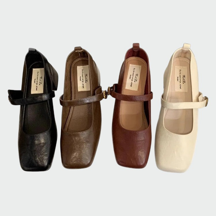 Olivia – Chaussures Mary Jane à bout carré et talons hauts