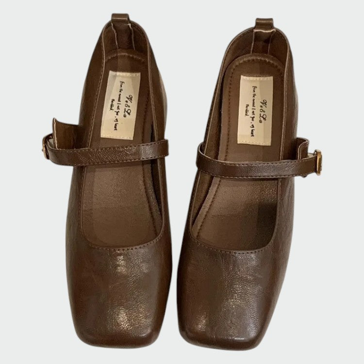 Olivia – Chaussures Mary Jane à bout carré et talons hauts