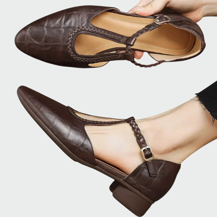 Olivia - Chaussures Mary Jane T-Bar Spitz