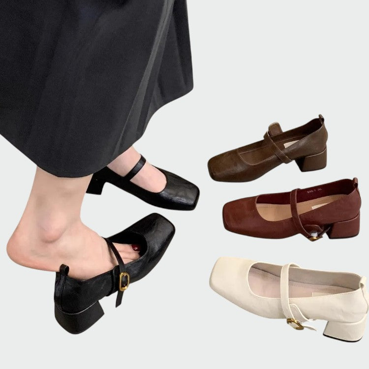 Olivia – Chaussures Mary Jane à bout carré et talons hauts