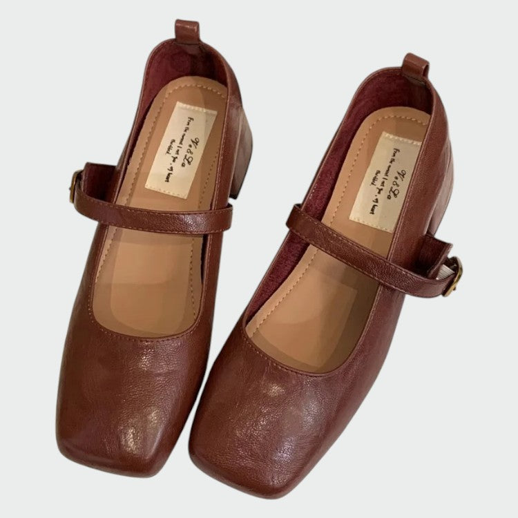 Olivia – Chaussures Mary Jane à bout carré et talons hauts