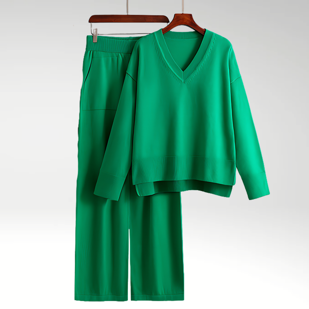 Lorance™ | Ensemble Deux Pièces Luxe à Col en V