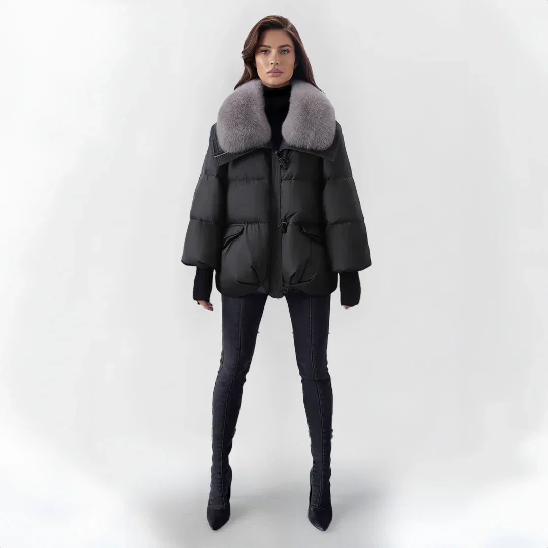 Lorance™| Manteau Luxe à Col en Fourrure
