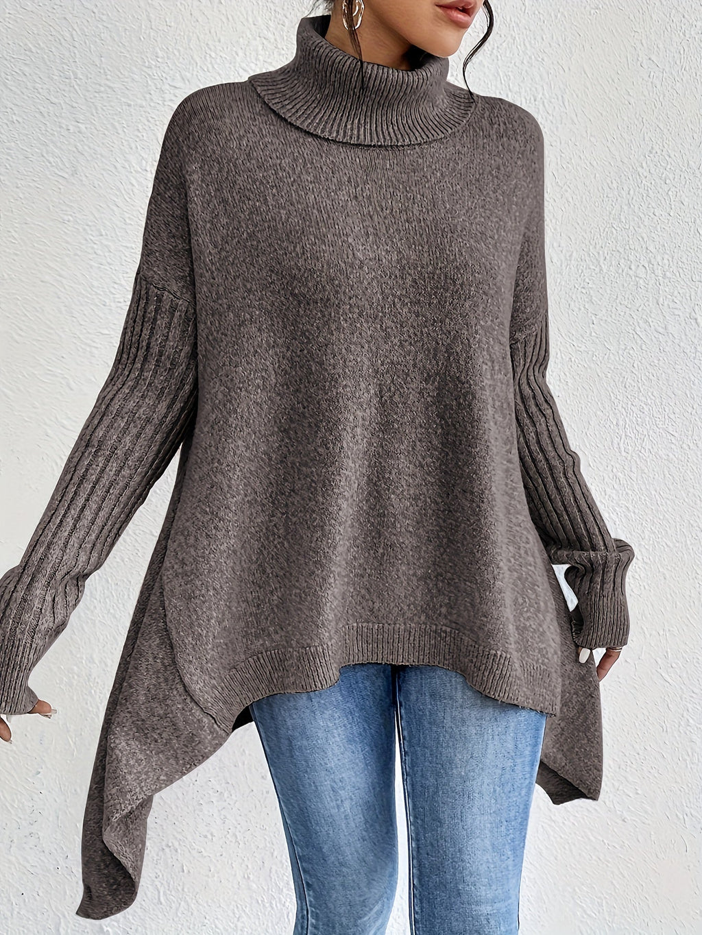 Élodie™ | Pull Col Roulé Oversize