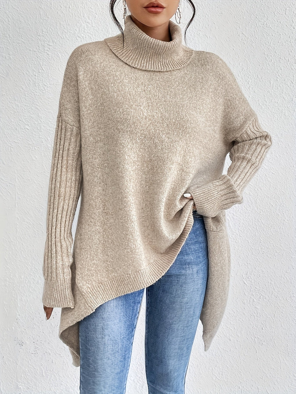 Élodie™ | Pull Col Roulé Oversize