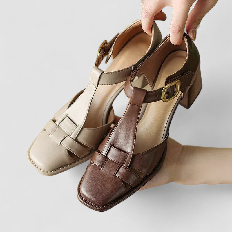 Scarlett – Talons blocs T-Strap orthopédiques