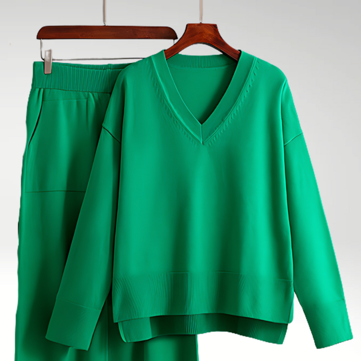 Lorance™ | Ensemble Deux Pièces Luxe à Col en V