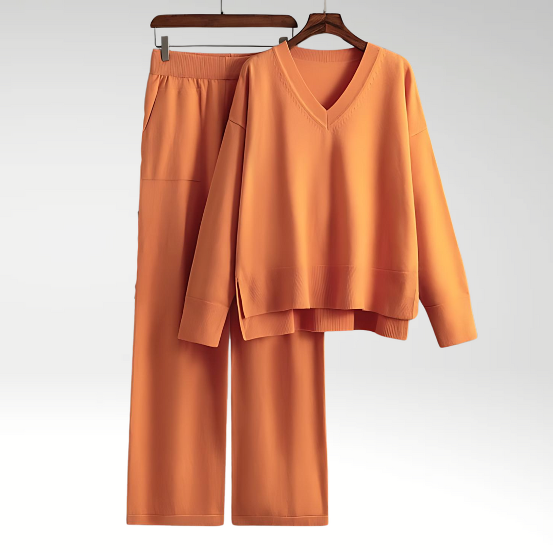 Lorance™ | Ensemble Deux Pièces Luxe à Col en V