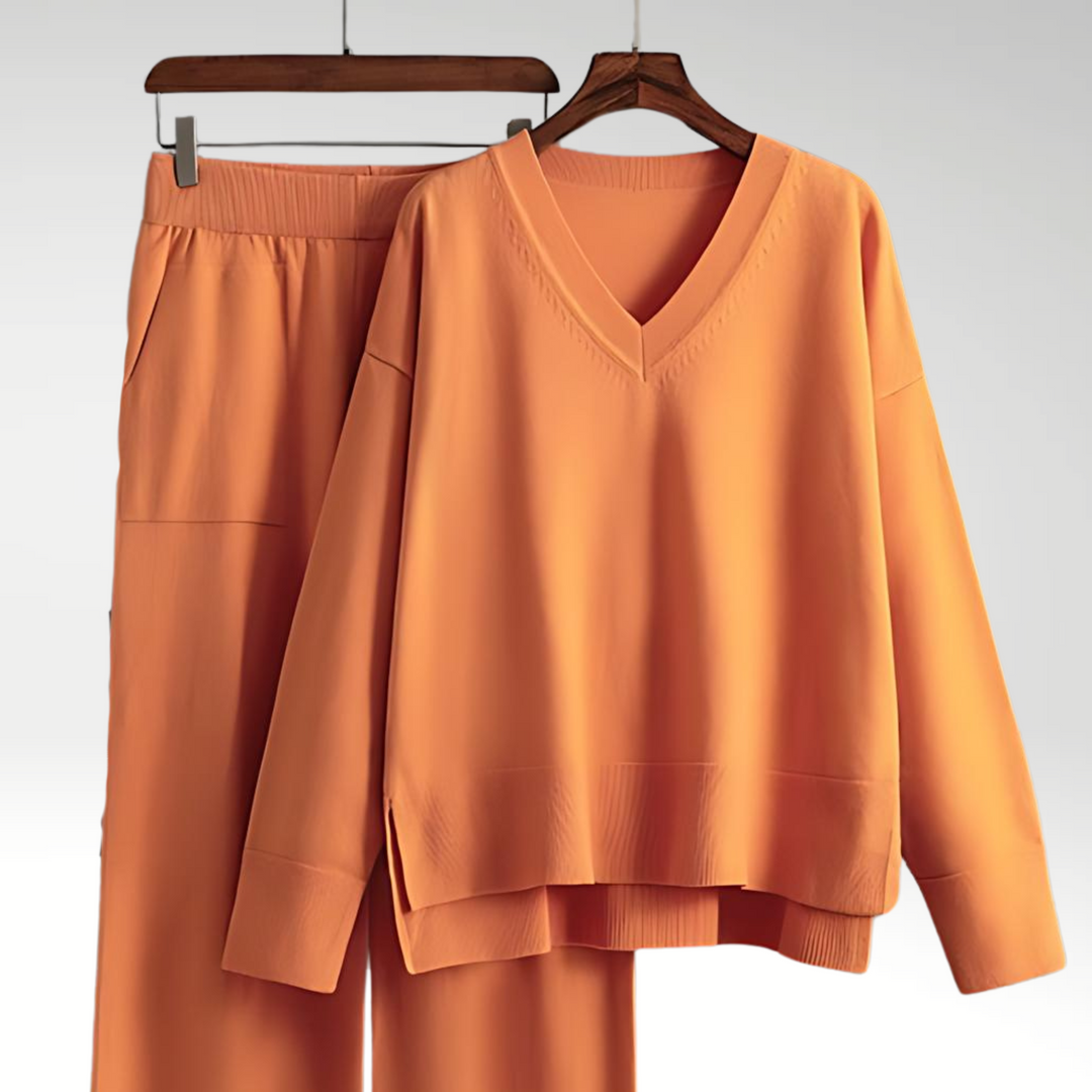 Lorance™ | Ensemble Deux Pièces Luxe à Col en V