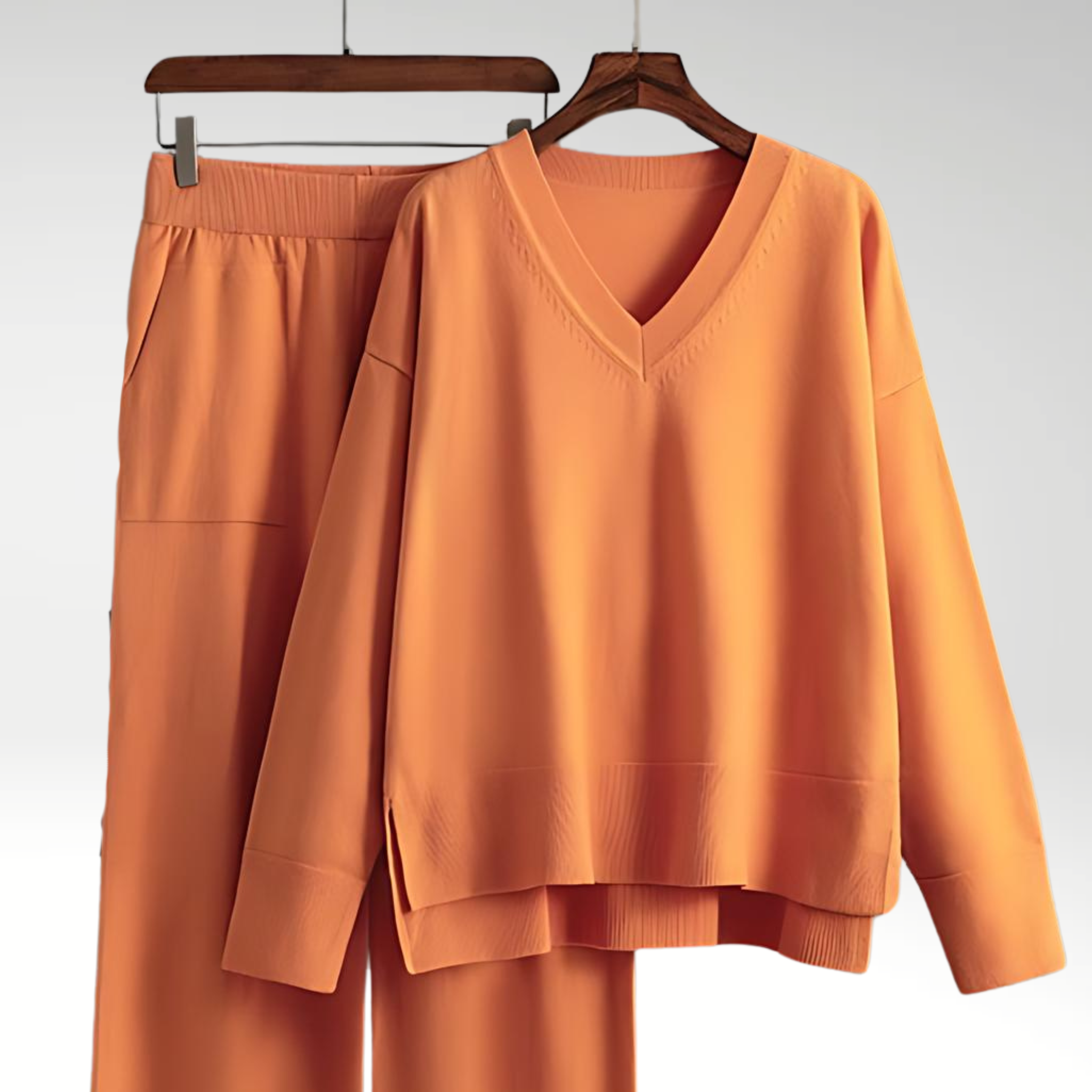 Lorance™ | Ensemble Deux Pièces Luxe à Col en V