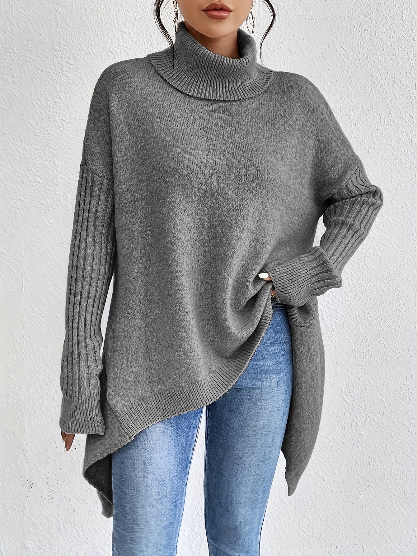Élodie™ | Pull Col Roulé Oversize