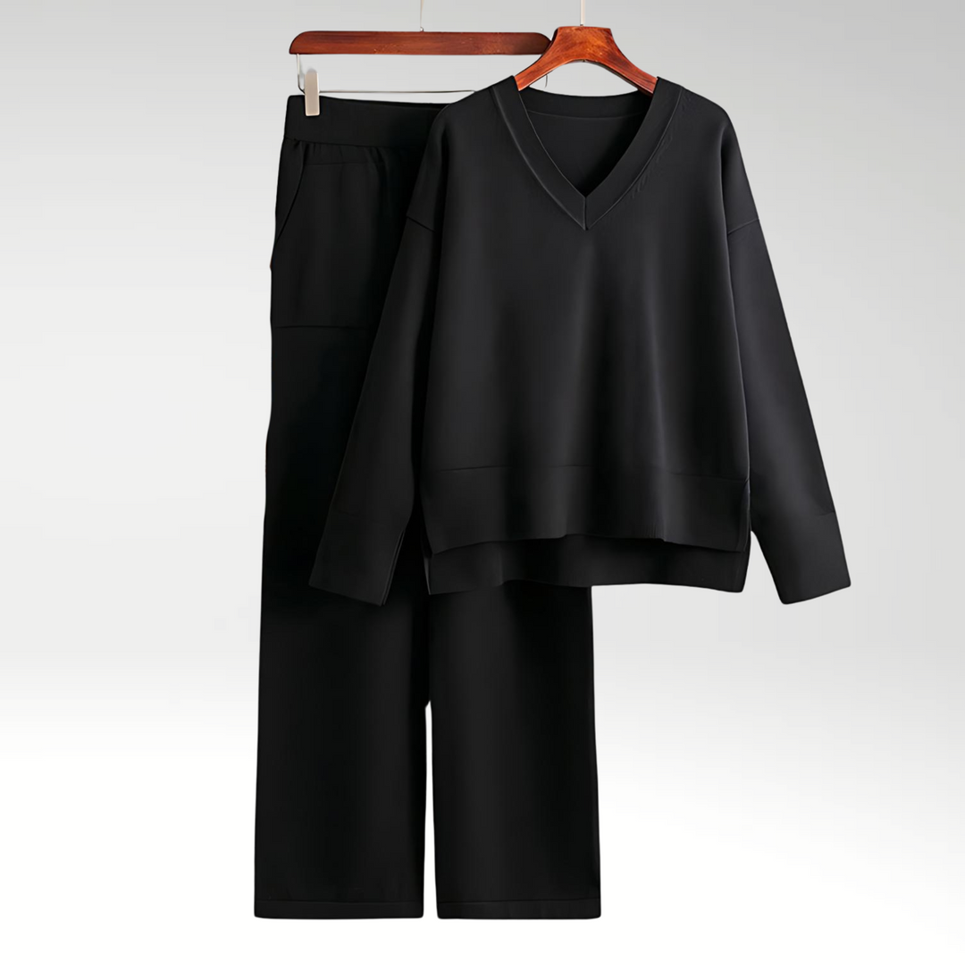 Lorance™ | Ensemble Deux Pièces Luxe à Col en V