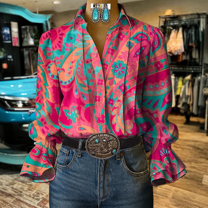 Rêverie Paris | Chemisier À Imprimé Floral Vintage