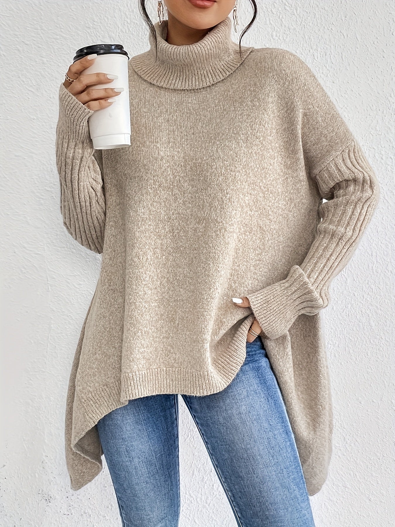 Élodie™ | Pull Col Roulé Oversize