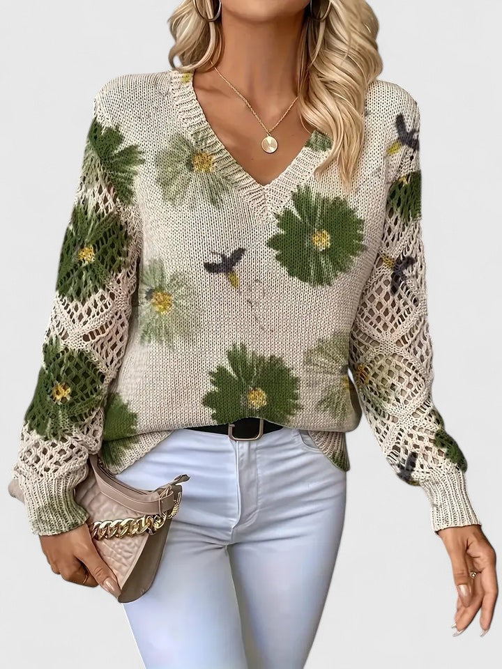 Lorance™ | Pull élégant avec motif floral