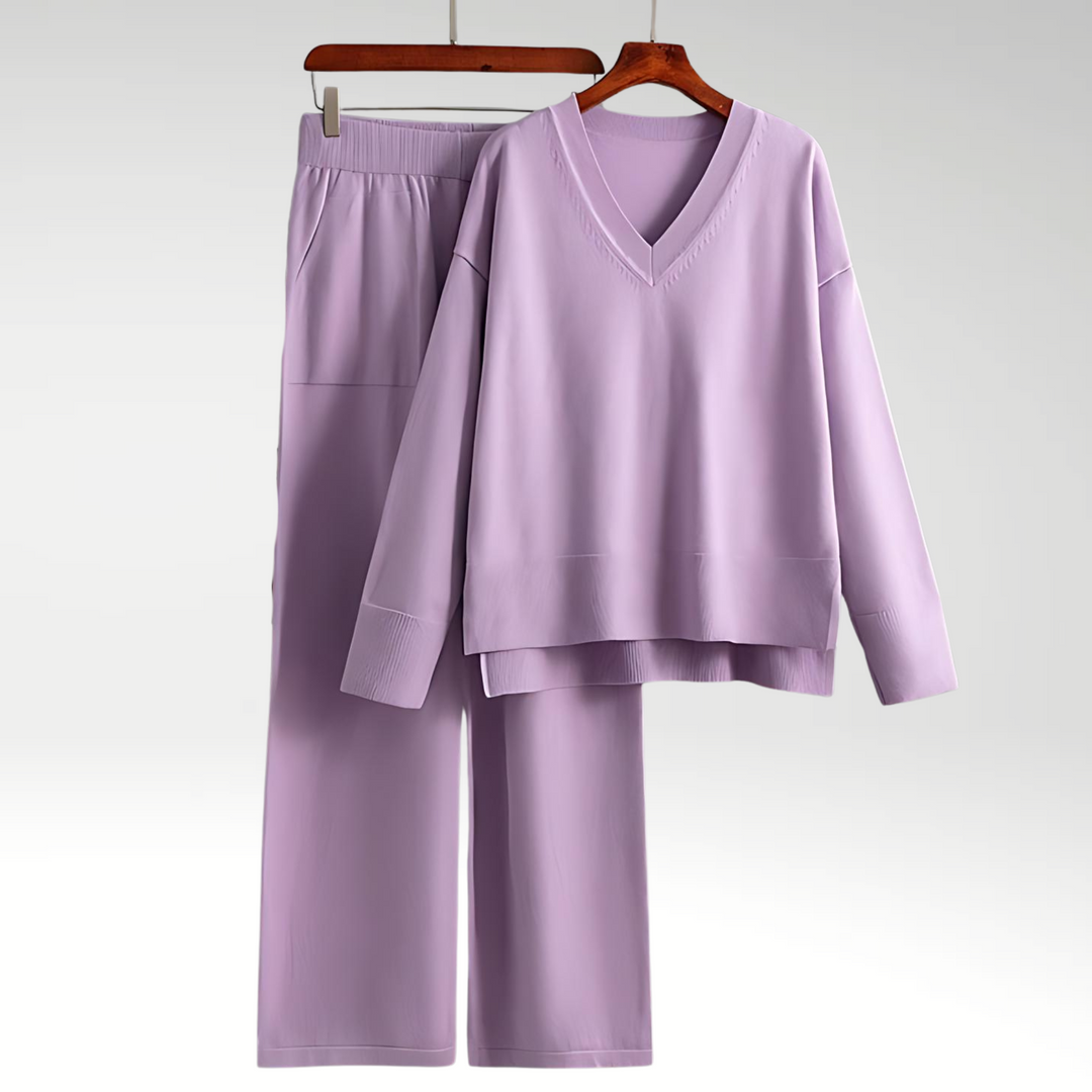 Lorance™ | Ensemble Deux Pièces Luxe à Col en V