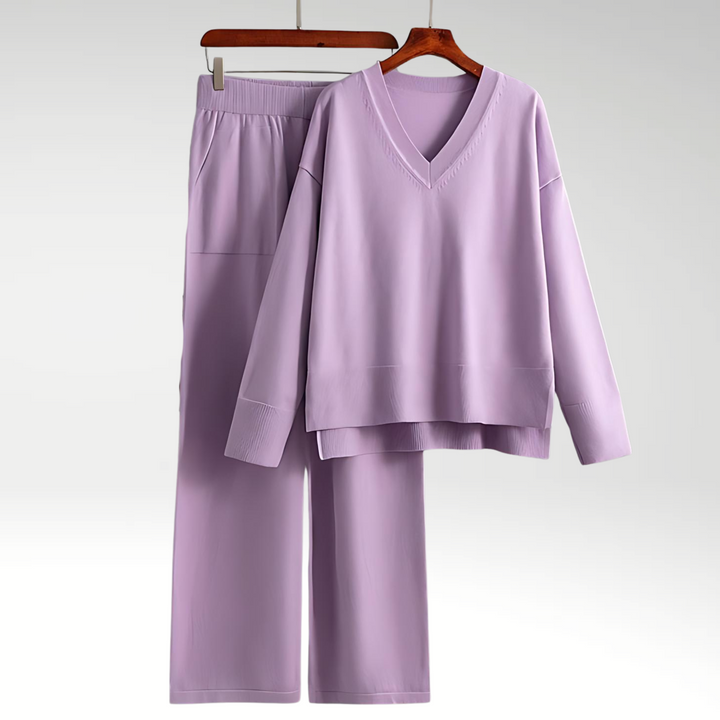 Lorance™ | Ensemble Deux Pièces Luxe à Col en V