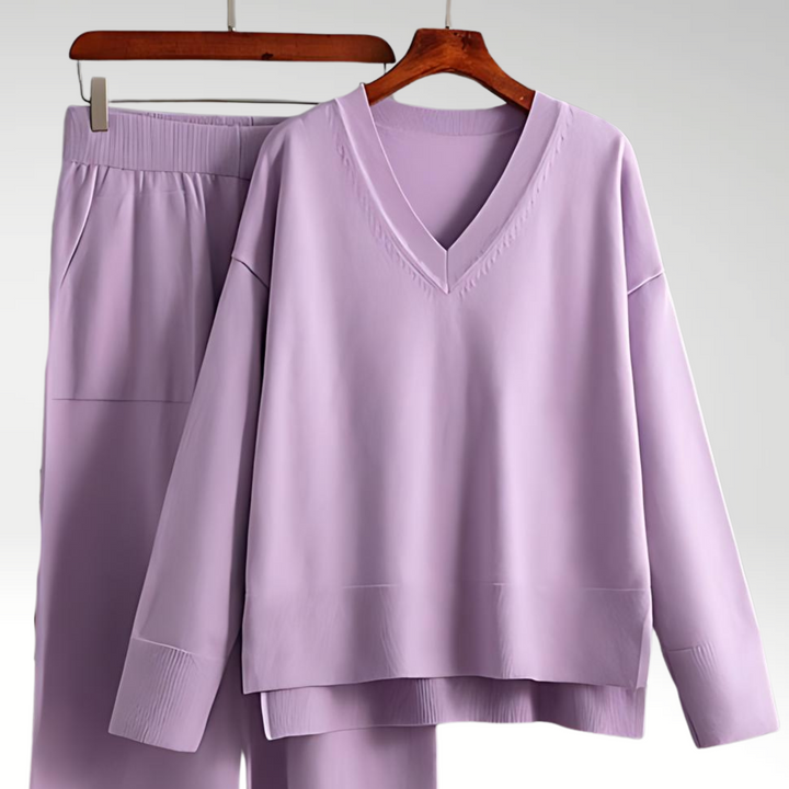 Lorance™ | Ensemble Deux Pièces Luxe à Col en V