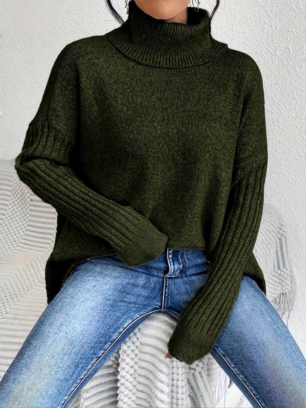 Élodie™ | Pull Col Roulé Oversize