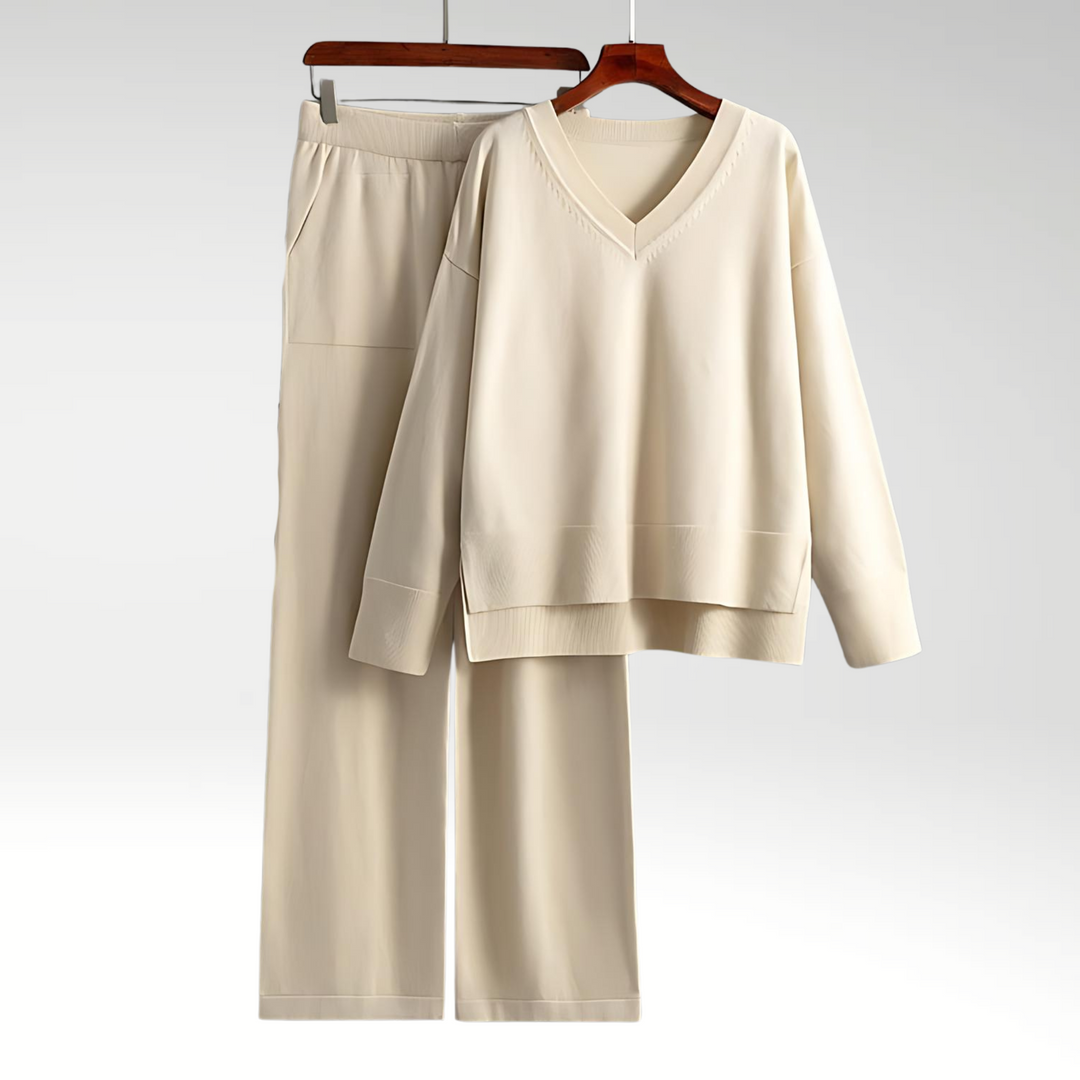 Lorance™ | Ensemble Deux Pièces Luxe à Col en V