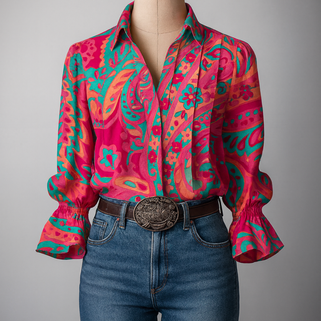 Rêverie Paris | Chemisier À Imprimé Floral Vintage