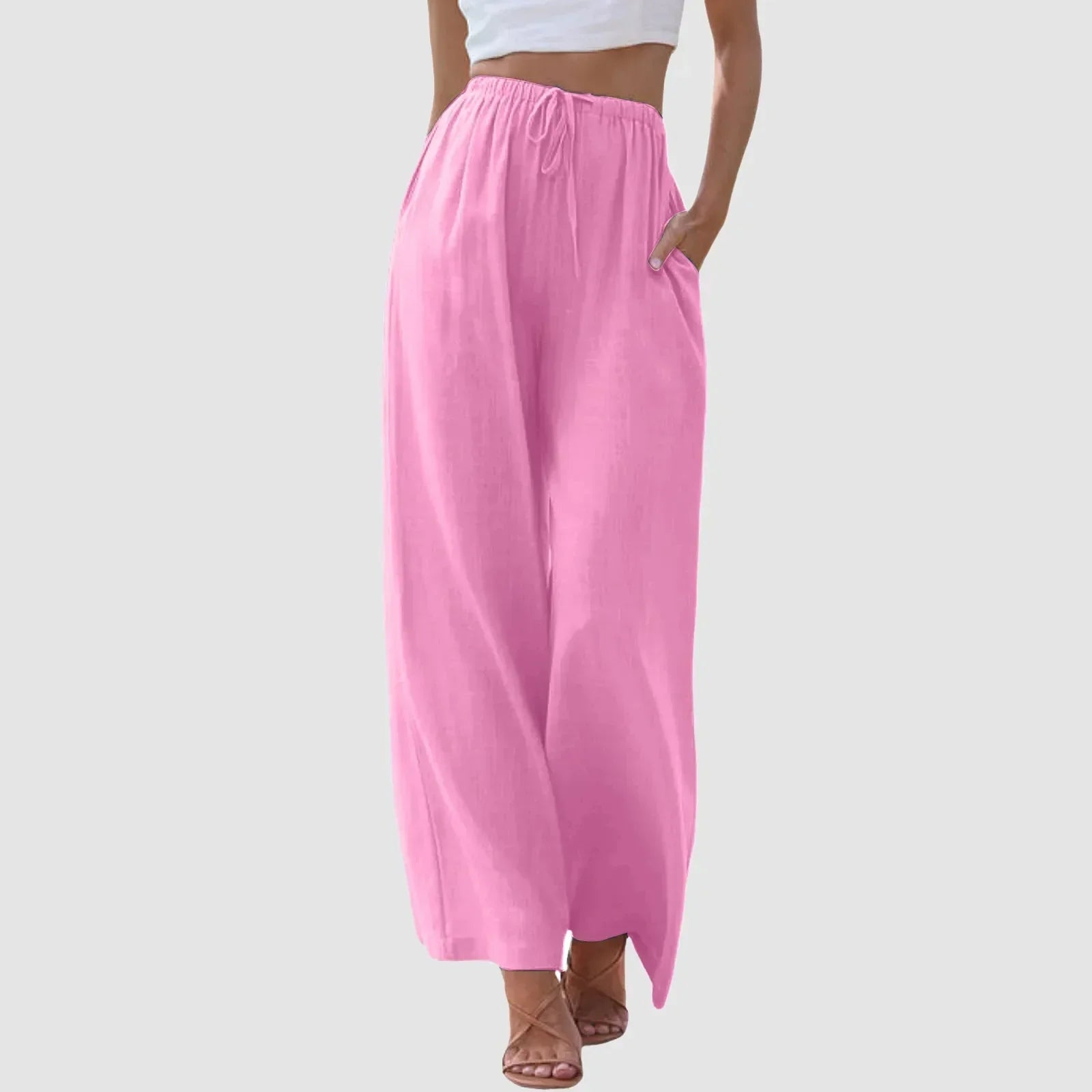 Lorance™ | Pantalon taille haute à jambes larges