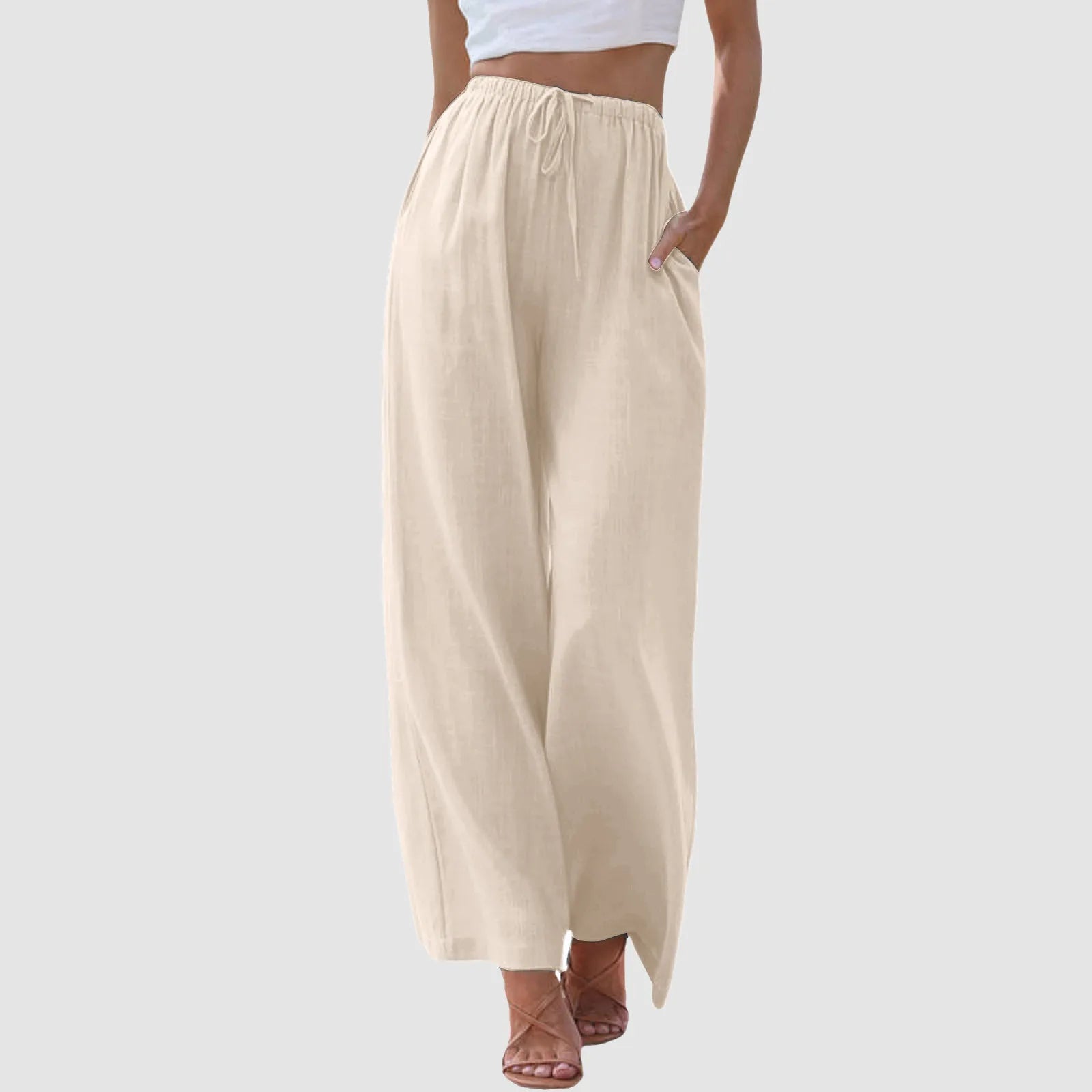 Lorance™ | Pantalon confort à jambe large et taille haute