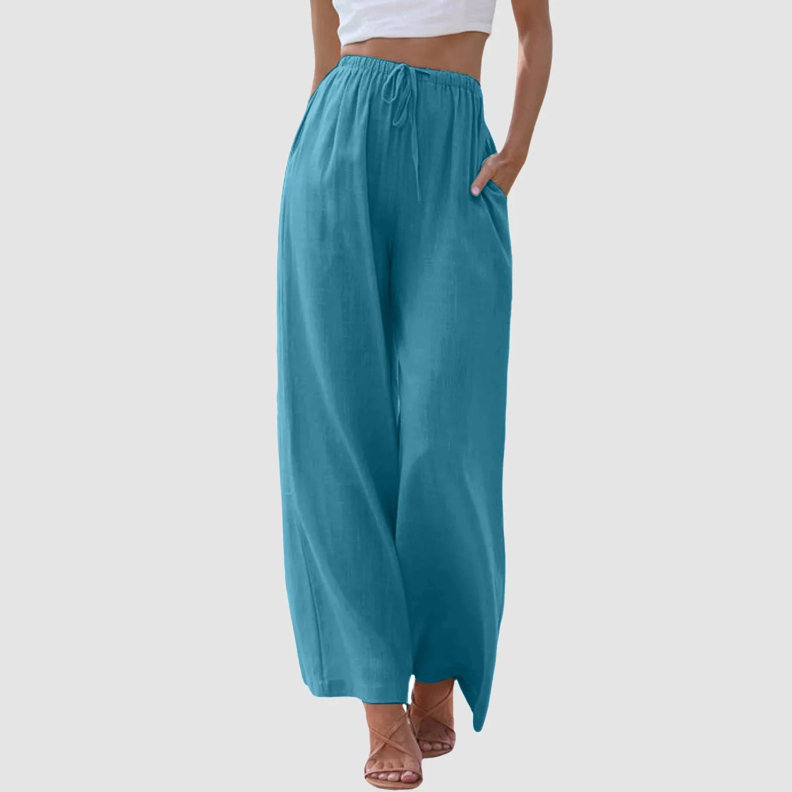 Lorance™ | Pantalon taille haute à jambes larges
