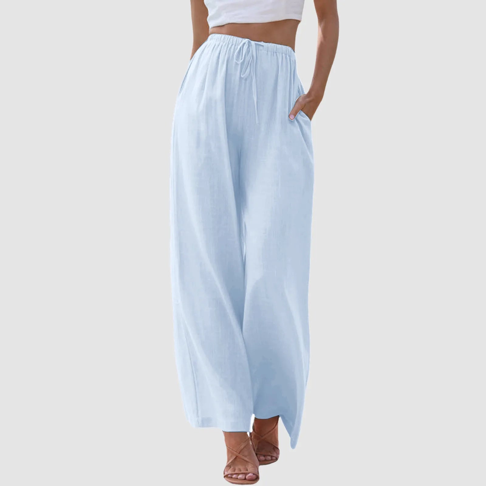 Lorance™ | Pantalon taille haute à jambes larges