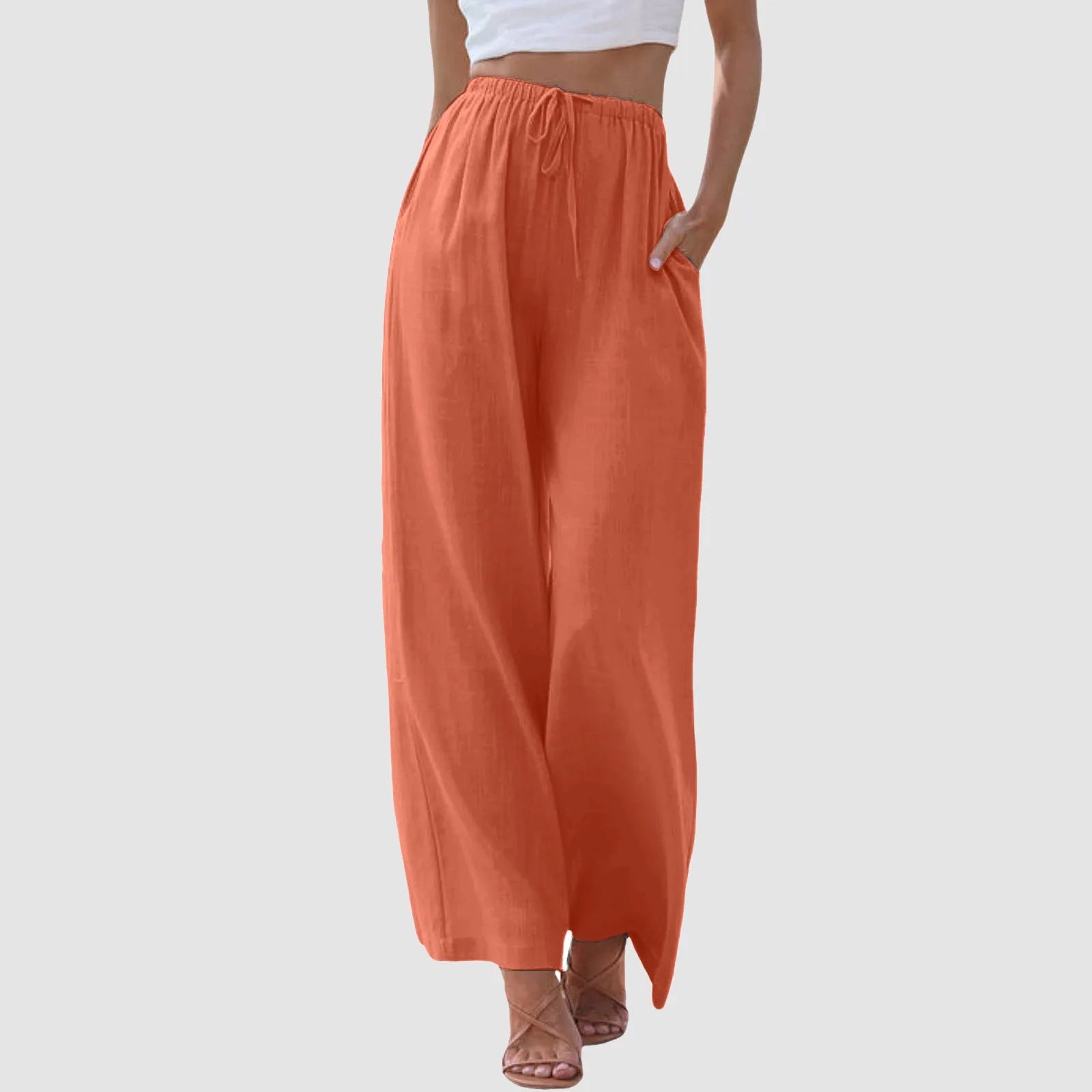 Lorance™ | Pantalon taille haute à jambes larges