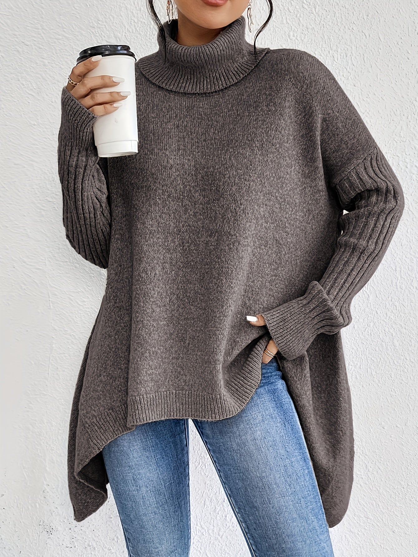Élodie™ | Pull Col Roulé Oversize