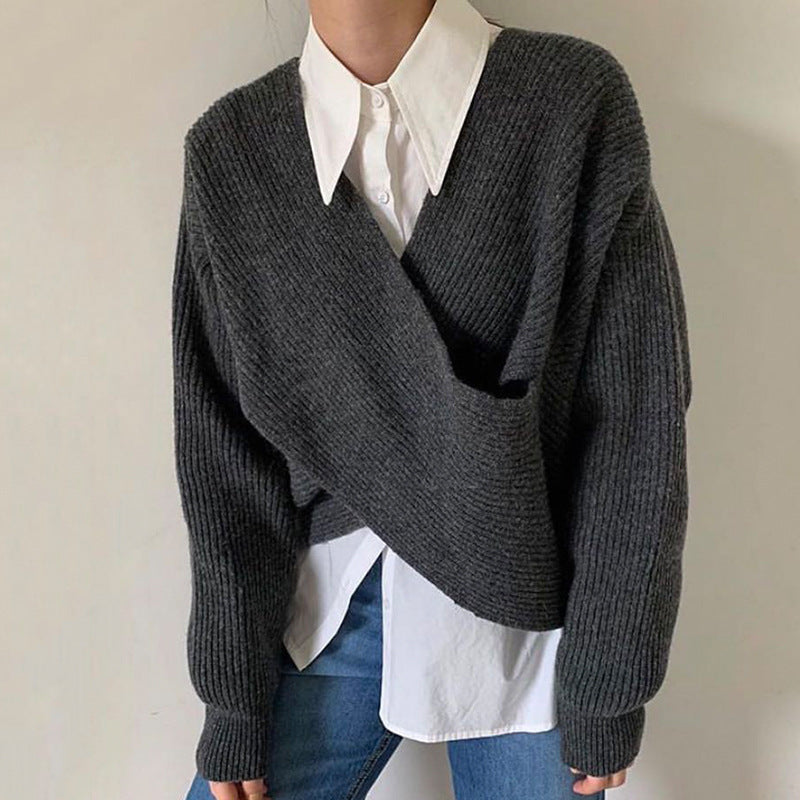 Lorance™ | Pull en tricot croisé chic
