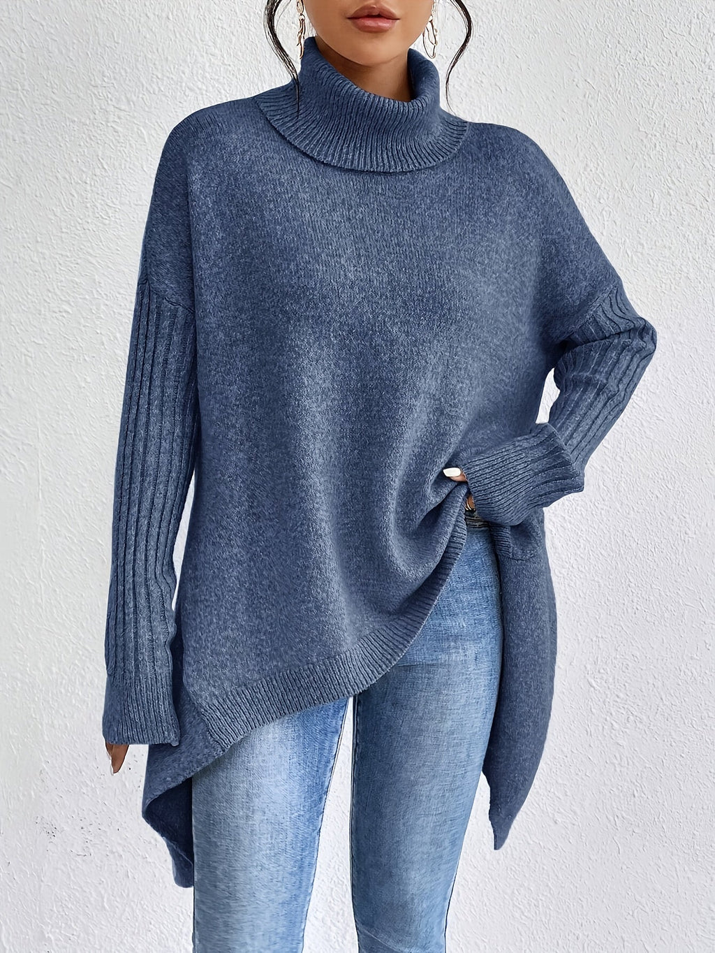 Élodie™ | Pull Col Roulé Oversize