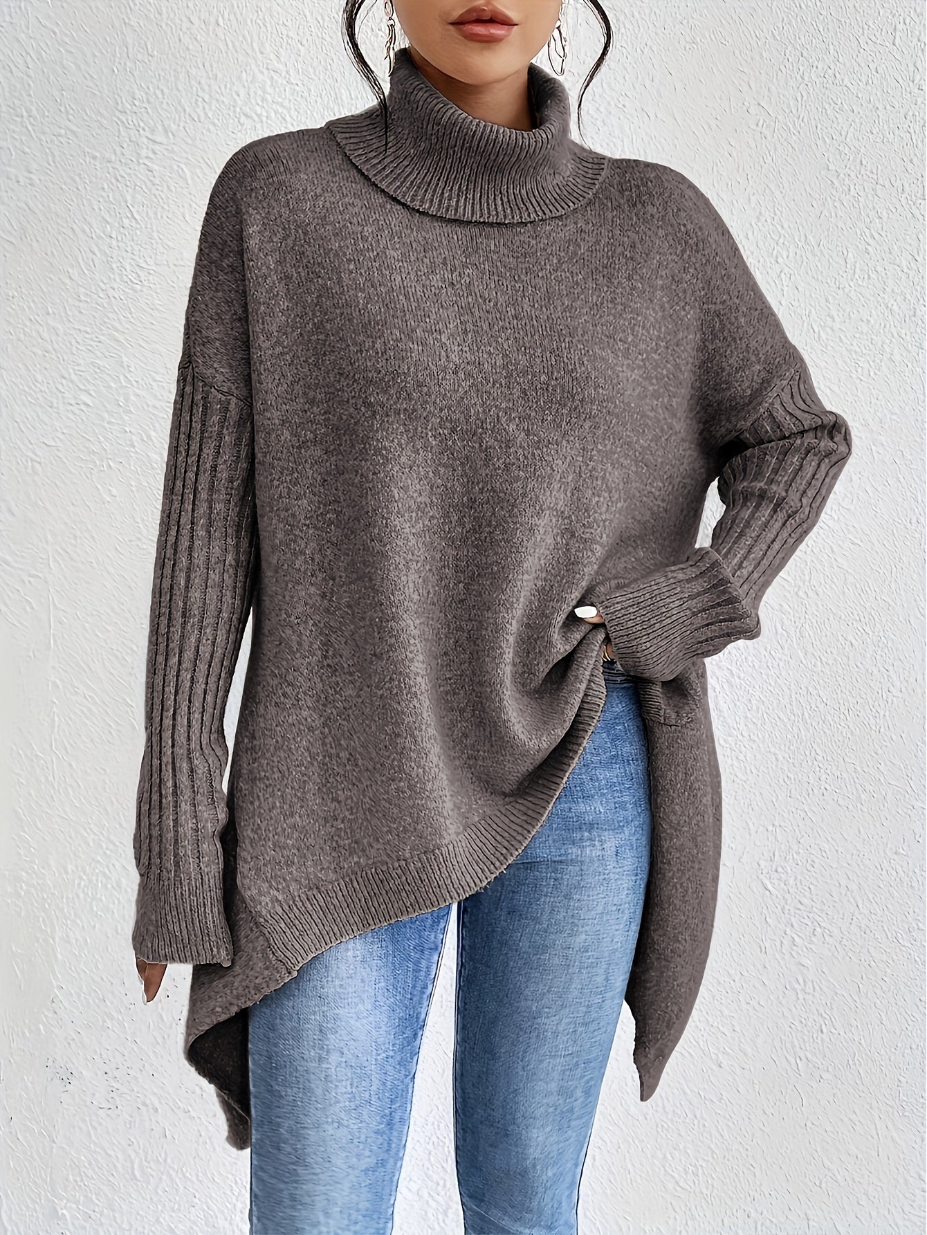 Élodie™ | Pull Col Roulé Oversize