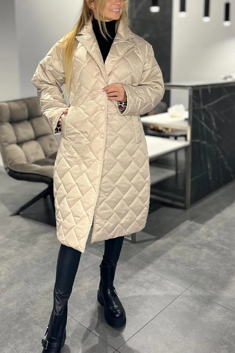 Iris™ | Manteau matelassé avec doublure léopard