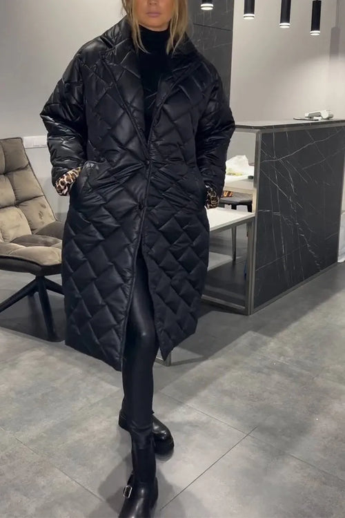 Iris™ | Manteau matelassé avec doublure léopard