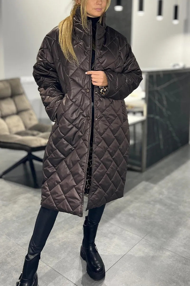 Iris™ | Manteau matelassé avec doublure léopard