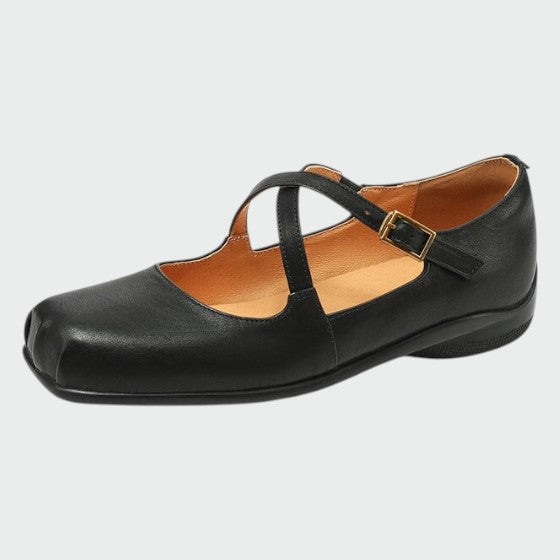 Olivia - Chaussures Mary Jane avec bout carré et bride croisée