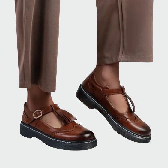 Olivia - Chaussures en cuir T-Bar élégantes