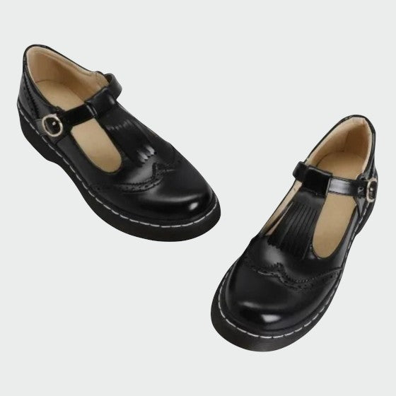 Olivia - Chaussures en cuir T-Bar élégantes
