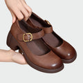 Olivia - Chaussures Mary Jane avec talon épais et boucle