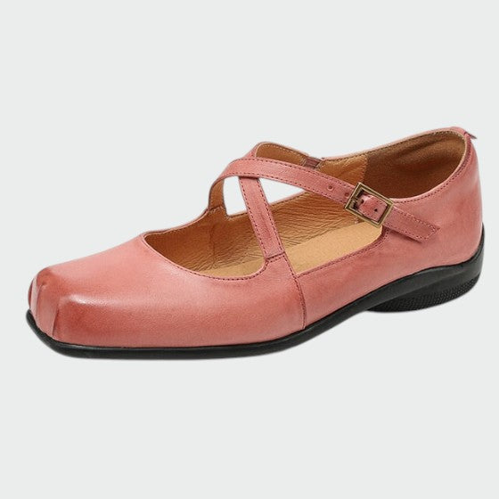 Olivia - Chaussures Mary Jane avec bout carré et bride croisée